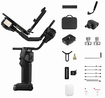 Электронный стедикам Zhiyun Crane 4 Combo Kit для зеркальных, беззеркальных и компактных камер с прикрепленными полнокадровыми объективами