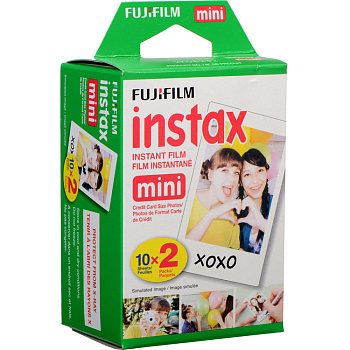 Пленка Fujifilm instax mini Instant Film (20 штук в упаковке) подходит для фотокамер и принтеров instax mini