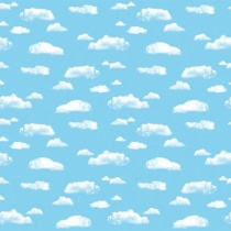 Фон бумажный объемный Ella Bella COROBUFF CLOUDS (12850) белые облака 120x190 см
