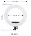 Светодиодный кольцевой осветитель JINBEI LR-480C 18 " для фото/видеосъемки (4200Lux, 3200К ~ 6500К) + стойка L-180 + крепление для смартфона