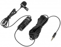 Универсальный петличный всенаправленный конденсаторный микрофон BOYA BY-M1 Pro (для смартфонов, цифровых зеркальных фотоаппаратов, видеокамер, диктофонов, планшетов и ПК) есть разъем для наушников