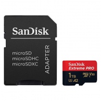 Карта памяти SDXC SanDisk Extreme Pro microSDXC™ 1TB UHS-I, U3, A2, V30, 4K + SD Adapter (SDSQXCZ-1TB-GN6MA)  R170/W90