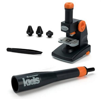 Подарочный набор Celestron Kids для начинающего исследователя (телескоп + микроскоп)