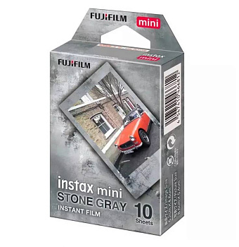 Пленка Fujifilm instax mini Stone Gray (10 штук в упаковке) подходит для фотокамер и принтеров instax mini