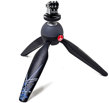 Мини-штатив Manfrotto PIXI Xtreme Mini с адаптером крепления для GoPro (MKPIXIEX-BK) черный