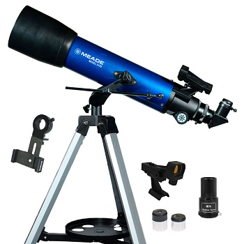 Телескоп Meade S102 102 мм (660мм f/5.9 азимутальный рефрактор с адаптером для смартфона)