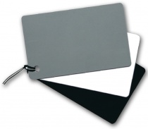 Набор карт для настройки баланса белого Flama FL-DGC 5.4*8.5cm (black, white, silver)