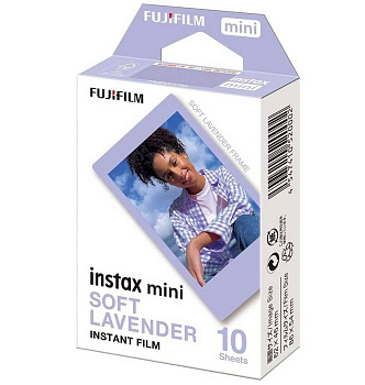 Пленка Fujifilm instax mini Soft Lavender Film (10 штук в упаковке) подходит для фотокамер и принтеров instax mini