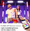 Яркая ручная светодиодная RGB-панель Jinbei EFT-361 Full Color Hand Held Stick Lamp с регулируемой цветовой температурой от 2000°K до 7500°K (при 5500K: 2200Lux (0,5м), Ra>96, TLCI>96, Мощность 24Вт, Световые эффекты: 20шт) + 2 лит. батареи 26650+Зарядка 