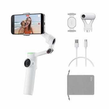 Электронный стабилизатор для смартфонов Insta360 Flow 2 AI Tracker Bundle с функциями искусственного интеллекта (Summit White)