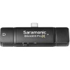 Беспроводной микрофон петличка Saramonic Blink500 ProX B5 (1 приемник RXUC + 1 передатчик TX + переносной кейс-зарядка) с разъемом USB-C для фотокамер, смартфонов, компьютеров и других совместимых устройств