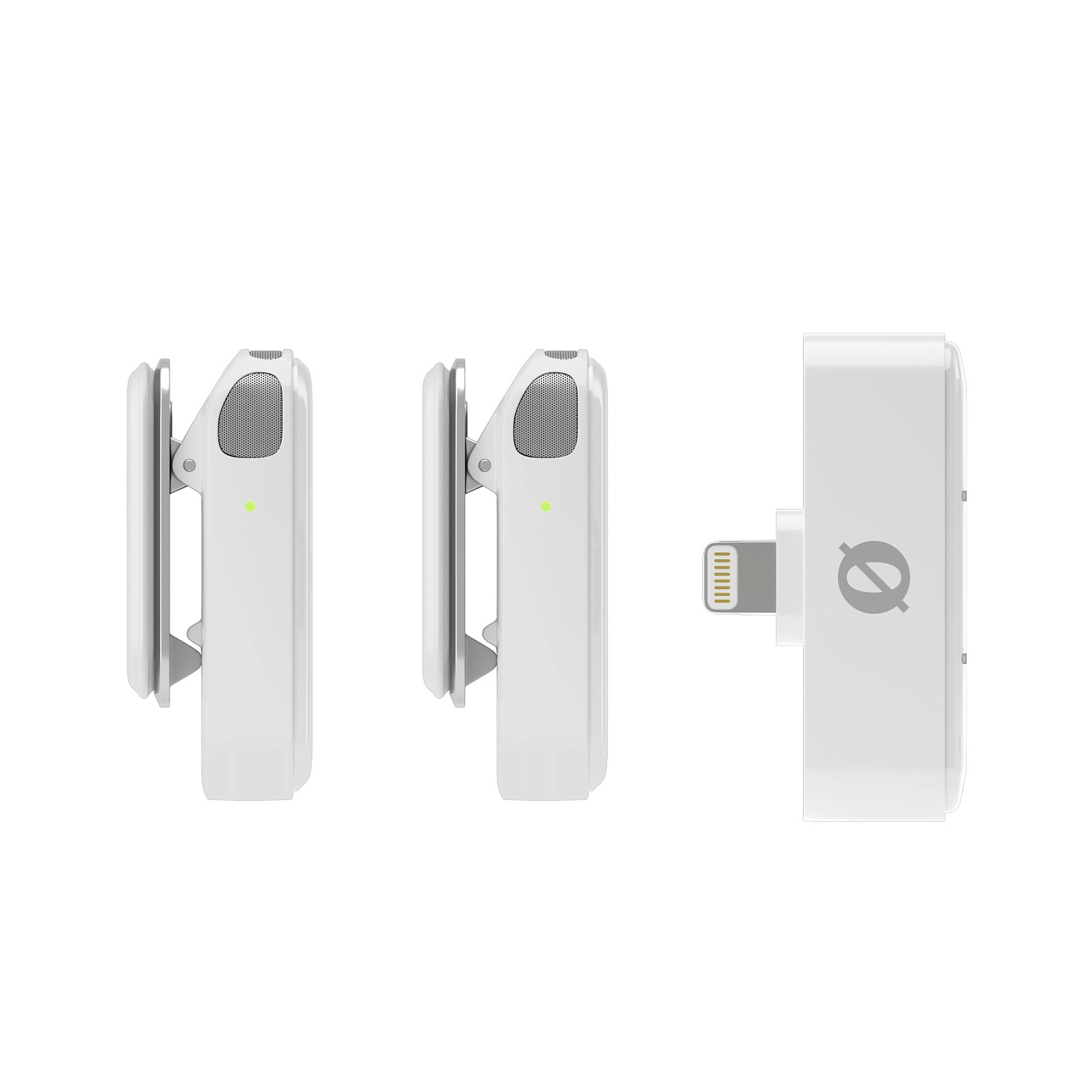 Комплект беспроводных микрофонов петличек RODE Wireless Micro 2-Person (1 приемник + 2 передатчика + зарядный кейс) с разъемом Lightning для iPhone и iOS планшетов (Белый)