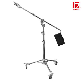 Журавль стальной поворотный на колесах JINBEI M-6 2-в-1 Steel Light Stand (на колесах)