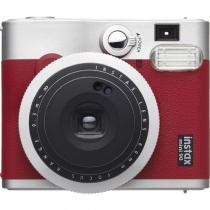 Моментальный фотоаппарат Fujifilm Instax mini 90 Neo Classic Red (в комплекте кожаный ремешок для камеры, литиевый аккумулятор NP-45S и зарядное устройство)
