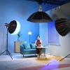 Профессиональный источник постоянного света Jinbei/Joylight JL-300C RGB (2000К ~ 10 000К, при 5500K&6500K: 11000 Lux (1м) без рефлектора, Ra> 95, TLCI> 93, SSI> 86) Рефлектор в комплекте