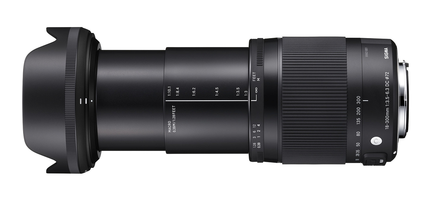 Объектив Sigma 18-300mm f/3.5-6.3 DC Macro OS HSM Contemporary for Nikon + Макролинза close-up lens AML72-01