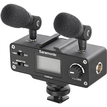 Микрофонный комплект Saramonic CaMixer (2 микрофона + цифровой микшер) для DSLR и видеокамер