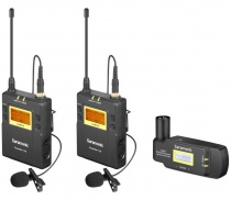 Комплект беспроводных микрофонов петличек Saramonic UWMIC9 (приемник RX-XLR9 + 2 передатчика TX9)