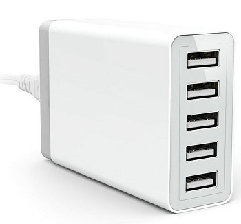 Зарядное устройство USB CHARGER XBX09 (для iPhone, Samsung, HTC) 5 портов