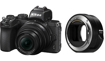 Цифровой фотоаппарат Nikon Z50 Kit (Nikkor Z DX 16-50mm f/3.5-6.3 VR) + FTZ II Adapter (Multi-language, Russian)