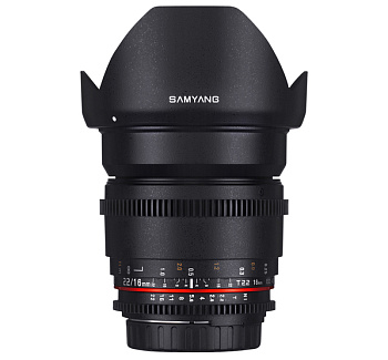 Неавтофокусный объектив Samyang VDSLR 16mm T/2.2 ED AS UMC CS Nikon