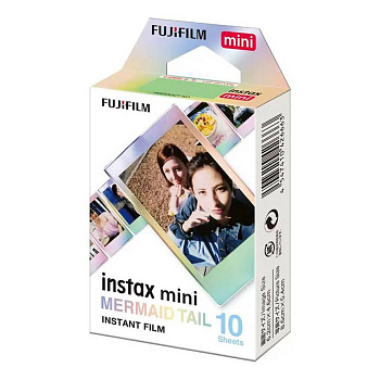 Пленка Fujifilm instax mini Mermaid Tail Film (10 штук в упаковке) подходит для фотокамер и принтеров instax mini