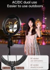 Светодиодный кольцевой осветитель JINBEI EFR-48 18" для фото/видеосъемки (2700К-7500К, при 4500К: 4500Lux (0,5м), Ra>97, TLCI>98, Мощность: 48Вт) + Стойка L-180 + 2 крепления для смартфона