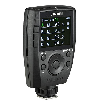 Универсальный радиопередатчик для студийных вспышек Jinbei TR-Q7II Integrated Hot Shoe Transmitter TTL / HSS (подходит для камер Canon, Nikon, Panasonic, Olympus и Fujifilm), а также Sony с отдельно приобретаемым адаптером