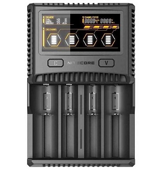Интеллектуальное зарядное устройство NITECORE SC4 (для Ni-MH / Ni-Cd / Li-Ion / IMR / LiFePO4) 4 канала, до 3А на один канал, USB: 5V×2.1A