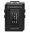 Комплект беспроводного ультракомпактного двухканального микрофона петлички CKMOVA Vocal X V1 2,4 ГГц (1 приемник RX + 1 передатчик TX) для камер, смартфонов, компьютеров и микшеров с выходом для наушников (Black)