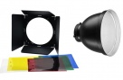Рефлектор Jinbei M9-inch 70° Professional Reflector + Комплект регулируемых шторок с фильтрами