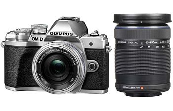Цифровой фотоаппарат Olympus OM-D E-M10 Mark III kit2 (M.ZUIKO DIGITAL ED 14-42mm f/3.5-5.6 EZ) + 40-150mm f/4-5.6 R Silver