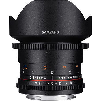 Неавтофокусный объектив Samyang VDSLR II 14mm T3.1 ED AS IF UMC Canon EF